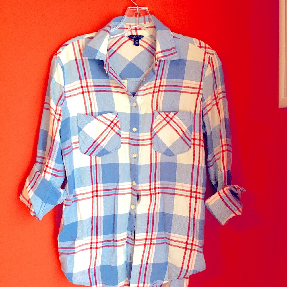 Aeropostale Plaid Sleeve Shirt